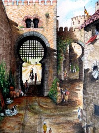 Behind the gate of Malaga c16th century.