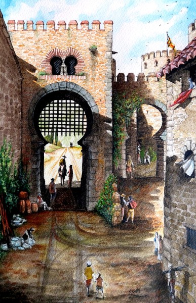 Behind the gate of Malaga c16th century.